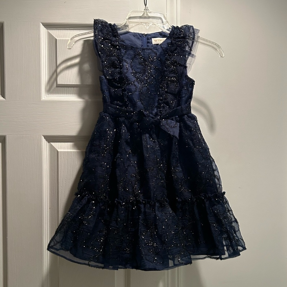 Kensie Girl Navy Glitter Dress